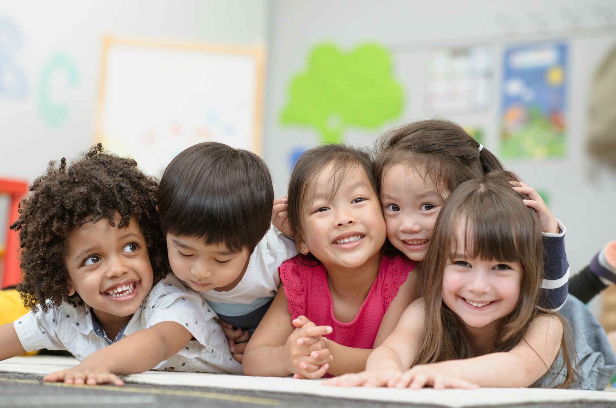 happy children learning childcare center